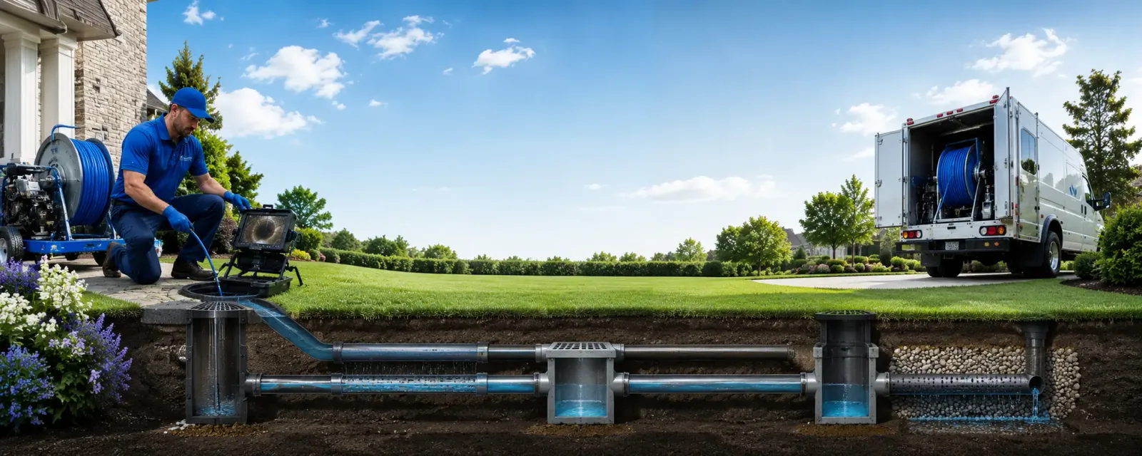 Outdoor drain cleaning information for Columbus, MI